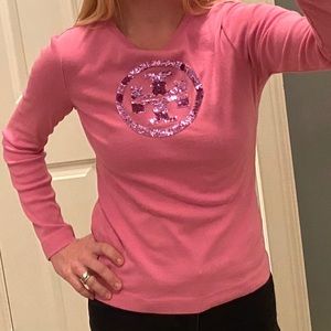 Tory Burch pink long sleeve shirt
